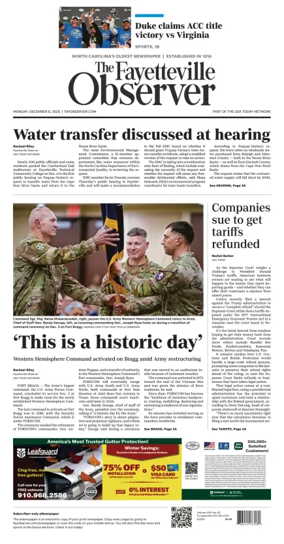 Cover of The Fayetteville Observer