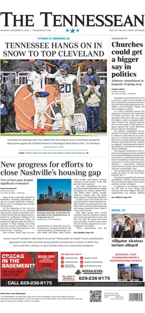 Cover of The Tennessean