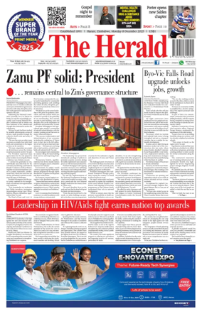 Cover of The Herald (Zimbabwe)
