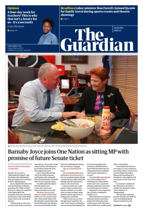 Cover of The Guardian Australia