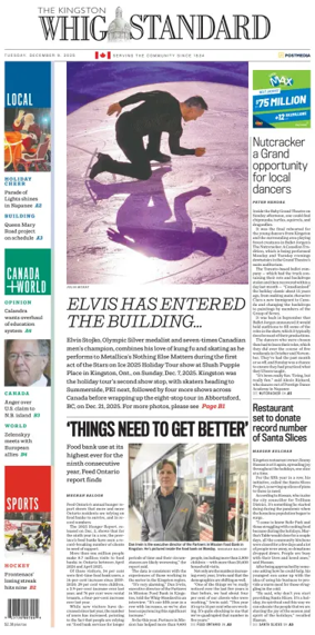 Cover of Kingston Whig-Standard