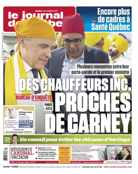 Cover of Le Journal de Quebec