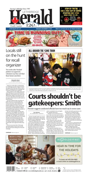 Cover of Lethbridge Herald