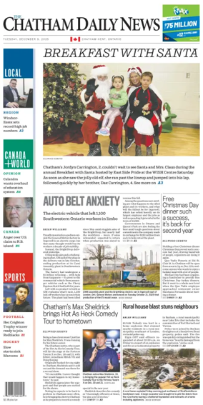 Cover of The Chatham Daily News