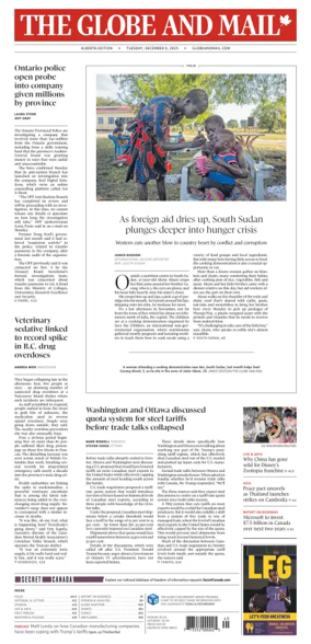 Cover of The Globe and Mail (Alberta Edition)