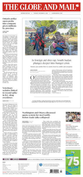 Cover of The Globe and Mail Metro (Ontario Edition)