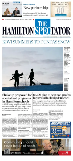 Cover of The Hamilton Spectator