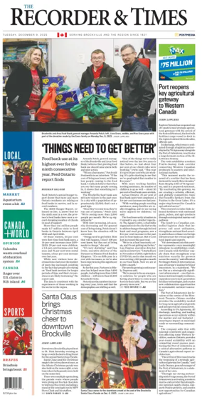 Cover of The Recorder & Times (Brockville)