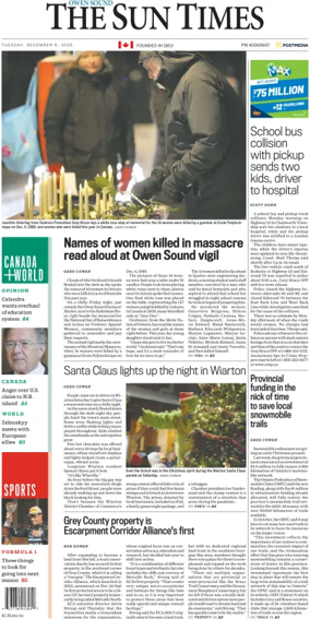 Cover of The Sun Times (Owen Sound)