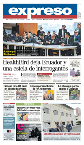 Cover of Diario Expreso