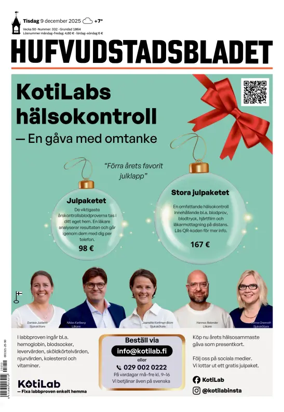 Cover of Hufvudstadsbladet