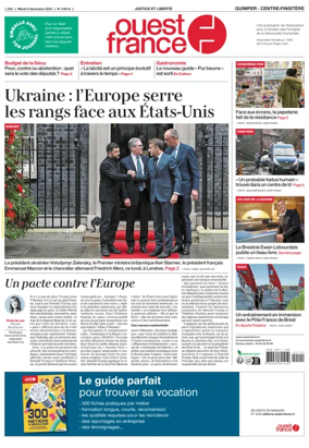 Cover of Ouest France (Quimper)