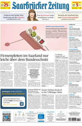 Cover of Saarbruecker Zeitung