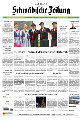 Cover of Schwaebische Zeitung (Alb-Donau)