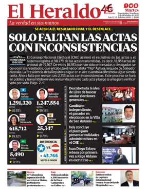 Cover of Diario El Heraldo