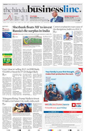 Cover of BusinessLine (Bangalore)