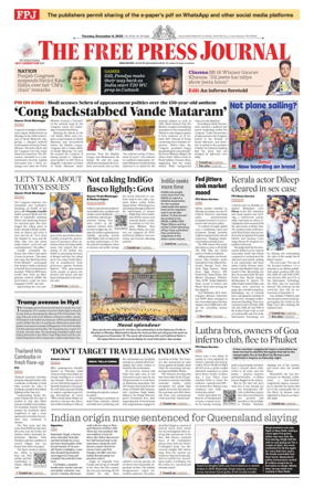 Cover of The Free Press Journal