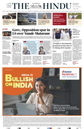 Cover of The Hindu (Hyderabad)