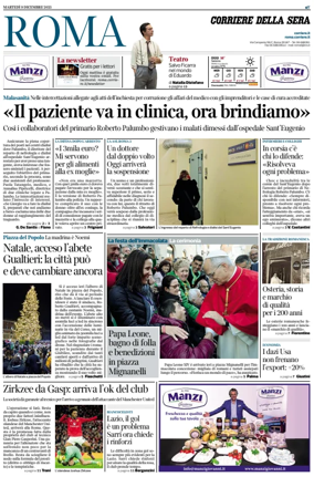 Cover of Corriere della Sera (Roma)
