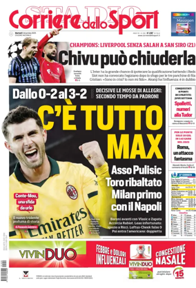 Cover of Corriere dello Sport