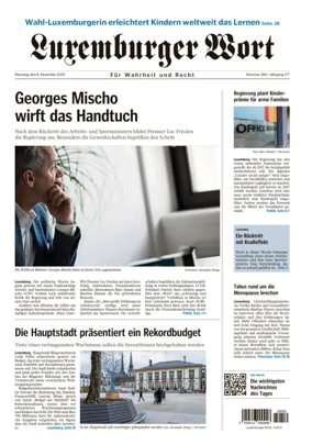 Cover of Luxemburger Wort