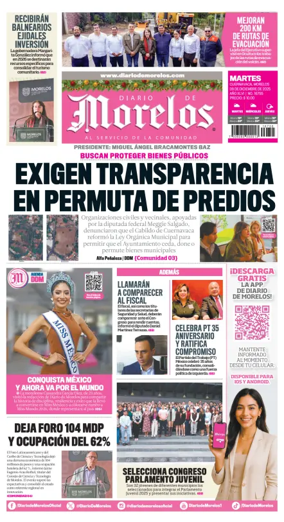 Cover of Diario de Morelos