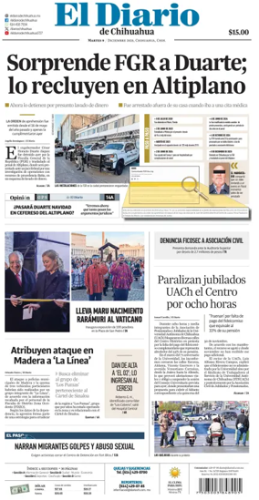 Cover of El Diario de Chihuahua