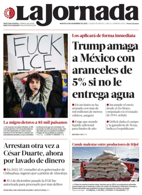 Cover of La Jornada