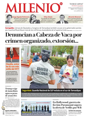 Cover of Milenio Tamaulipas