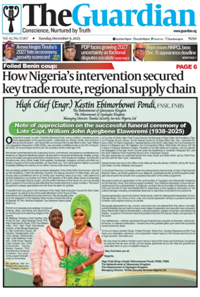 Cover of The Guardian Nigeria