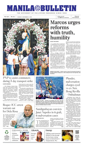 Cover of Manila Bulletin