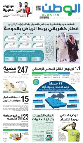 Cover of Al-Watan (Saudi)