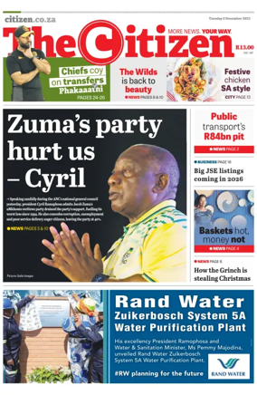 Cover of The Citizen (KZN)