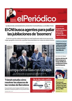 Cover of El Periódico de Catalunya (Castellano)