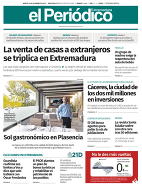 Cover of El Periódico Extremadura