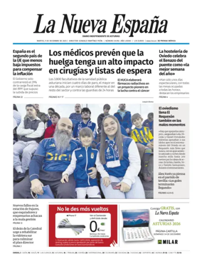 Cover of La Nueva España (Oviedo)