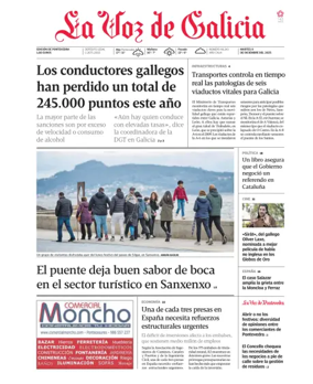 Cover of La Voz de Galicia (Pontevedra)