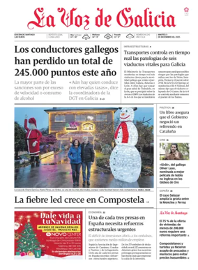 Cover of La Voz de Galicia (Santiago)