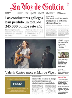 Cover of La Voz de Galicia (Vigo)