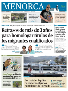 Cover of Menorca Diario Insular