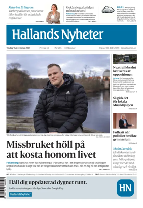 Cover of Hallands Nyheter