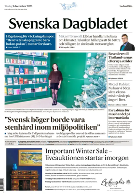 Cover of Svenska Dagbladet