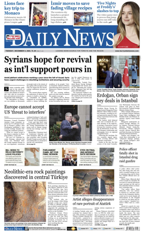 Cover of Hurriyet Daily News & Economic Review