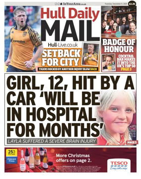 Cover of Hull Daily Mail