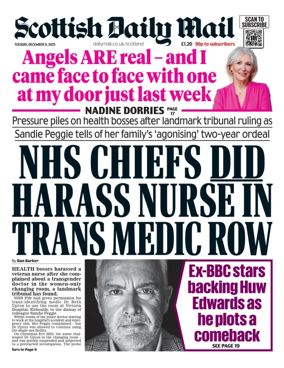 Cover of Scottish Daily Mail