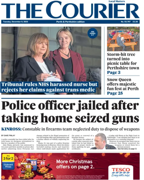 Cover of The Courier & Advertiser (Perth and Perthshire Edition)
