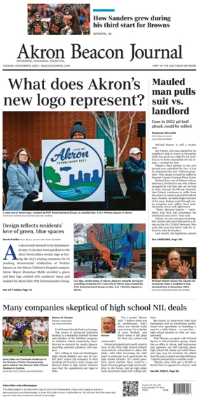 Cover of Akron Beacon Journal