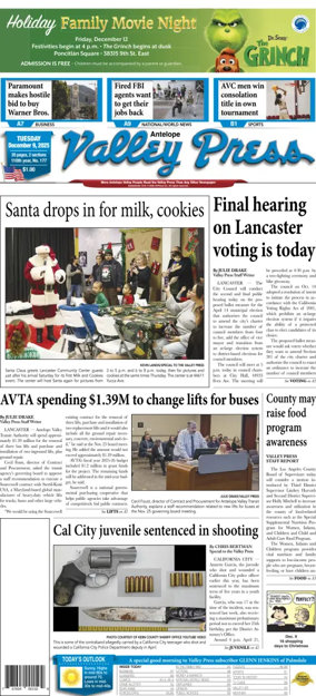 Cover of Antelope Valley Press