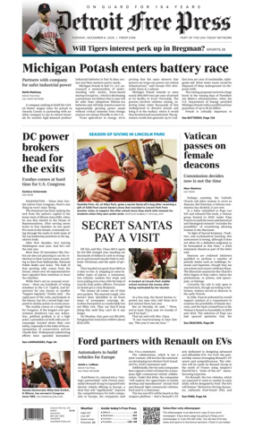 Cover of Detroit Free Press