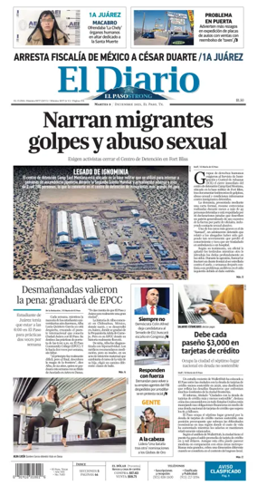 Cover of El Diario de El Paso